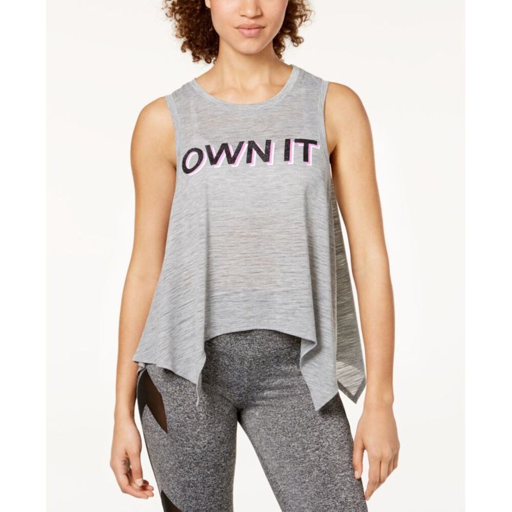 Material Girl Juniors Graphic Handkerchief Hem Top